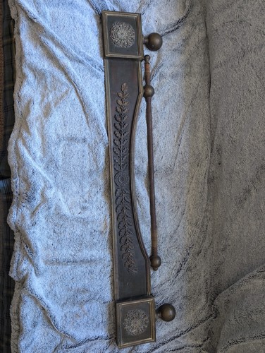 Antiquebrass fireplace fender - antiquebrass,