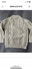 Aran hand knitted jumper size 16. New