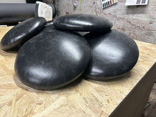 REAL LEATHER Wrapped Stool Top