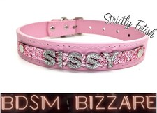Mens BDSM Bondage Collar Sissy