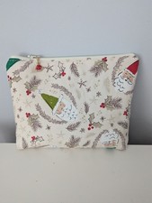 Moda Cream Cozy Wonderland Christmas Santa fabric cross stitch notions bag