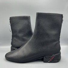 Raf Simons Solaris High Black Leather Zip Up Chelsea Boots UK 10 EU 44 US 11