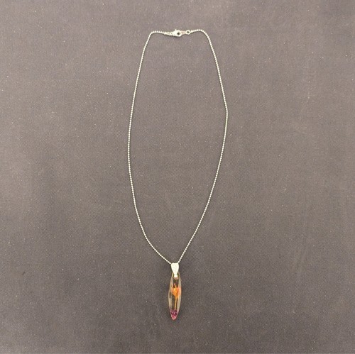 Dried flower pendant - flower, necklace