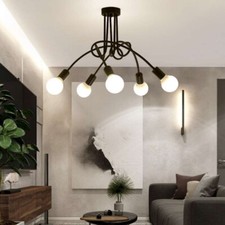 5 Heads LED Ceiling Light Chandelier Vintage Sputnik Pendant Light Bedroom Light