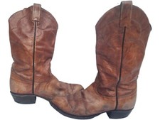 Vintage Boho American Leather Cowboy Boots Rustic Western 7 41 Tony Lama Cowgirl