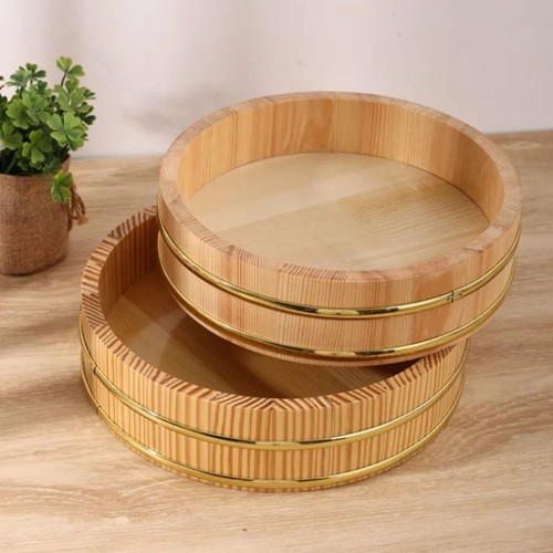 Rice sushi wooden bowl bucket - wooden,