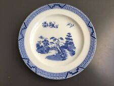 Vintage Booths Willow 9.5” dia White Plate with Pale Blue Pattern