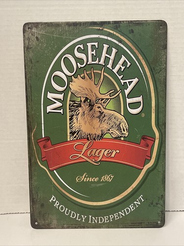 Moosehead lager tin sign metal - lager,