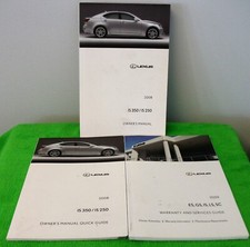 2008 LEXUS IS350 OWNERS MANUAL 08 IS 250 350 IS250 