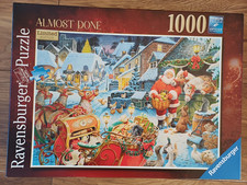 RAVENSBURGER ALMOST DONE 1000 PIECE LIMITED EDITION CHRISTMAS JIGSAW PUZZLE