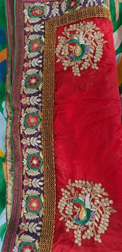 Designer red beautiful net