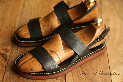 Gucci black leather sandals - black,