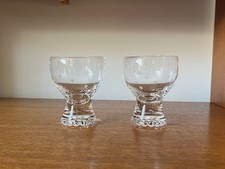 Stuart Crystal Startime Pattern Flat Tumbler Cocktail Glass Set Of 2