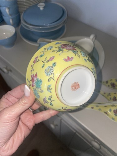 Vintage chinese soup bowls - chinese,