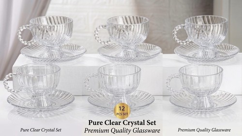 12pc glass tea cup - tea, and