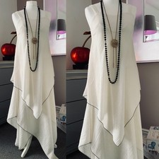 SHUBETTE London 1970’s Cheesecloth Handkerchief Hem Vintage Dress Sz 8 10 Rare