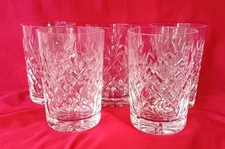 5x Crystal Whisky Tumblers 9