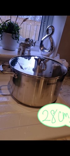 Stainless steel 28cm 5l - stainless, 28cm/9.5l
