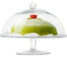 IKEA Glass Cake Stand Dome & Lid Arv Brollop Serving Dish Cupcake Cloche 29cm