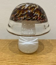 Glass toadstool brown - glass,
