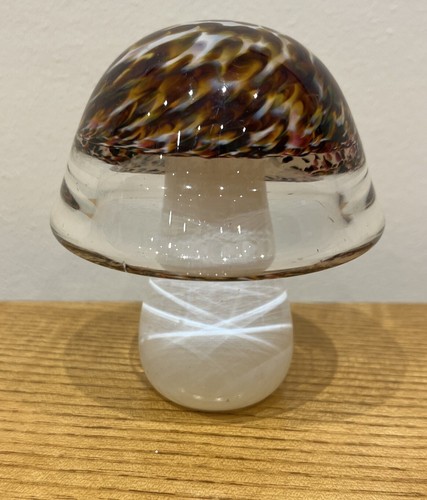 Glass toadstool brown - glass,