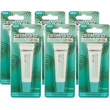 6  x DermaV10 Coconut Lip Oil