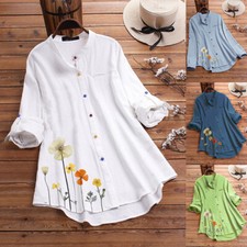 Plus Size Women Cotton Linen