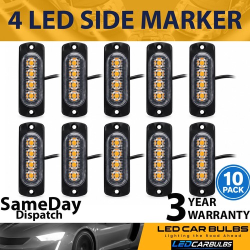10x orange amber - amber, led