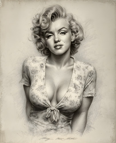Marilyn monroe monochrome - monroe,