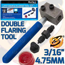 BlueSpot 4pc Double Car Brake Pipe Flaring Flare Tool Hand Kit 3/16" SAE