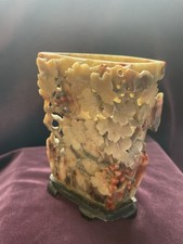 Antique/Vintage Chinese Soapstone Hand Carved With Scene