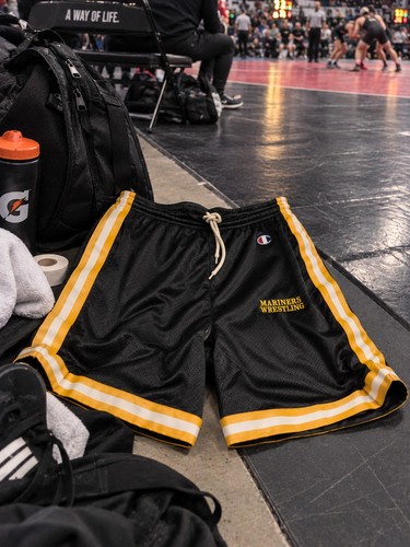 Mariners wrestling shorts - wrestling,