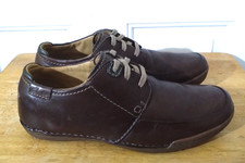 Clarks Soft Tread Brown Leather Lace Up Mens Comfort Shoes UK-7