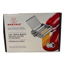 3 In 1 Pasta Maker Attachment Compatible with Kitchen Aid Stand Mixers Roller