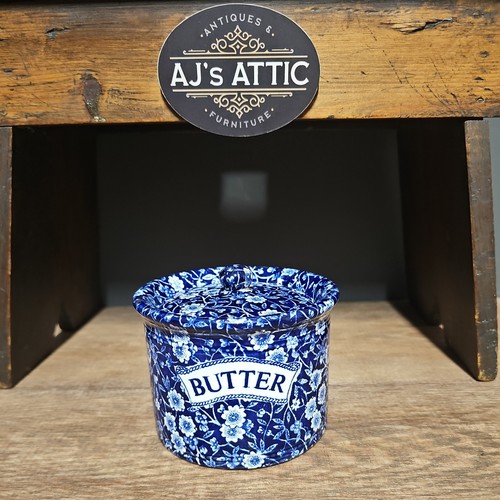 Burleigh blue and white - white, calico