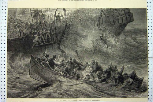Original old antique print - old,
