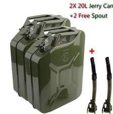 2 x 20L Litre Metal Jerry Can