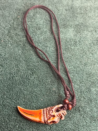 Faux yak bone carving - bone, tiger