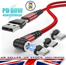 6‑in‑1 Magnetic 3A PD60W Fast Charge Cable – USB C | Micro USB | IOS | 1m, 2m