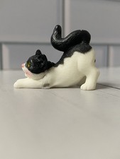 Barbie Dream House Size Black White Cat Kitten Pet Scene Setter Accessories A8