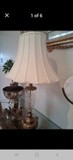 Stunning Cut Crystal And Brass