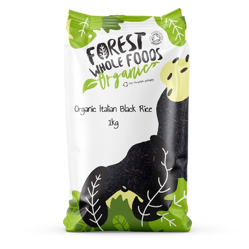 Organic italian black rice - organic,