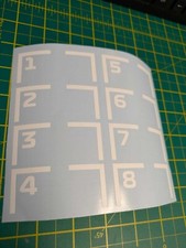 Scalextric Grid Slot Car Decal Sticker Sheet Model Racing 1/32 -8x Stickers