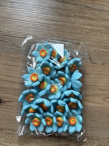 Blue daffodil fondant - daffodil, flowers