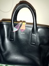 Paul Smith Black Leather handbag, Width 13"/33cm/Height 10"/26cm/Depth 6"/15cm.