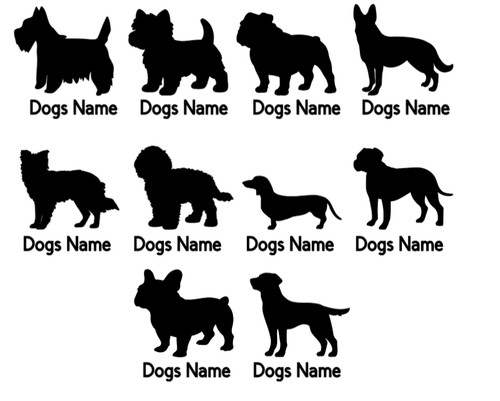 Personalised dog vinyl - dog, car