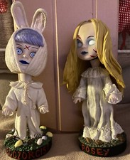 Pair Of Living Dead Dolls Head Knocker Eggzorcist & Posey Excellent Condition