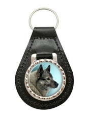 Norwegian Elkhound Leather Key