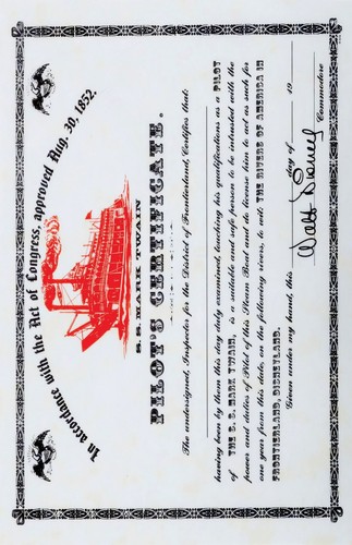 Mark twain pilot certificate - mark,