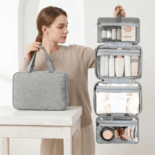 Large capacity fold toiletry - capacity,